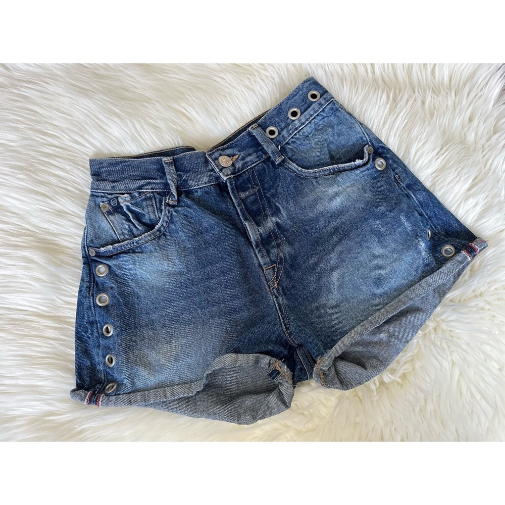 Le Temps Des Cerises vintage wash denim jean shorts